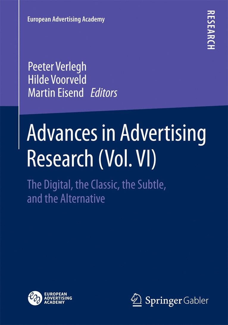 Peeter Verlegh, Hilde Voorveld, Martin Eisend - Advances in Advertising Research (Vol. VI), Inbunden