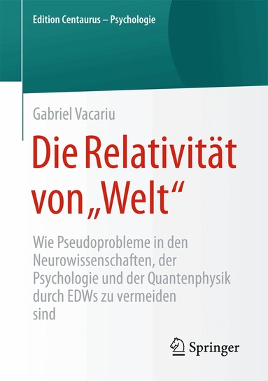 Gabriel Vacariu - Die Relativität von „Welt“, Häftad