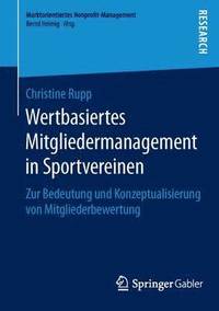 bokomslag Wertbasiertes Mitgliedermanagement in Sportvereinen