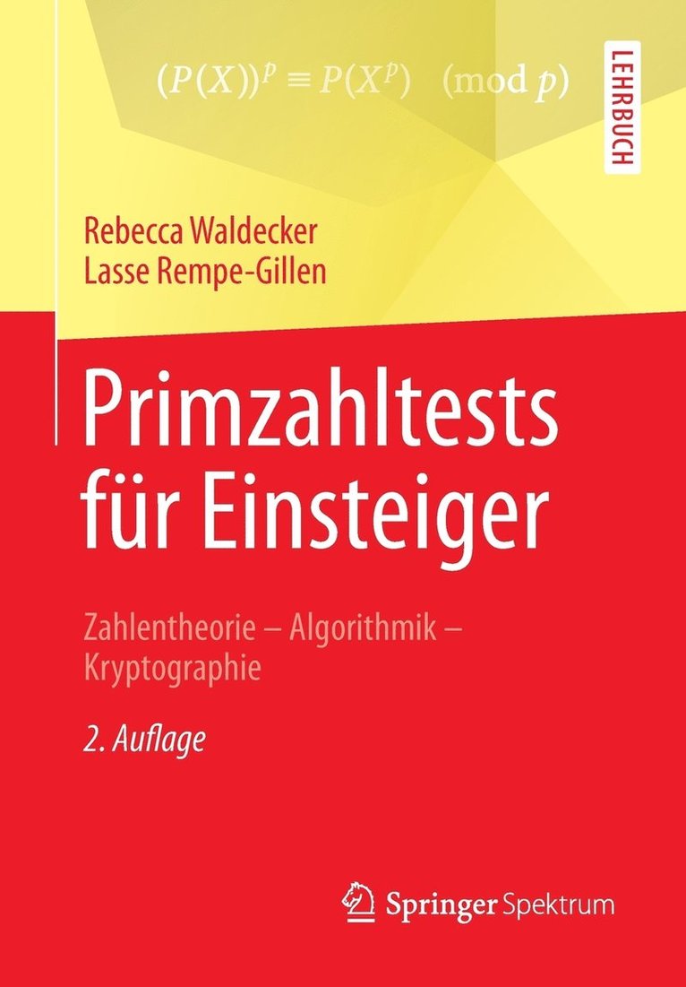 Rebecca Waldecker, Lasse Rempe-Gillen - Primzahltests für Einsteiger, Häftad