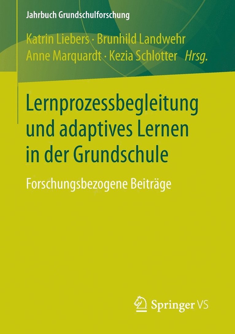 Katrin Liebers, Brunhild Landwehr, Anne Marquardt, Kezia Schlotter - Lernprozessbegleitung und adaptives Lernen in der Grundschule, Häftad