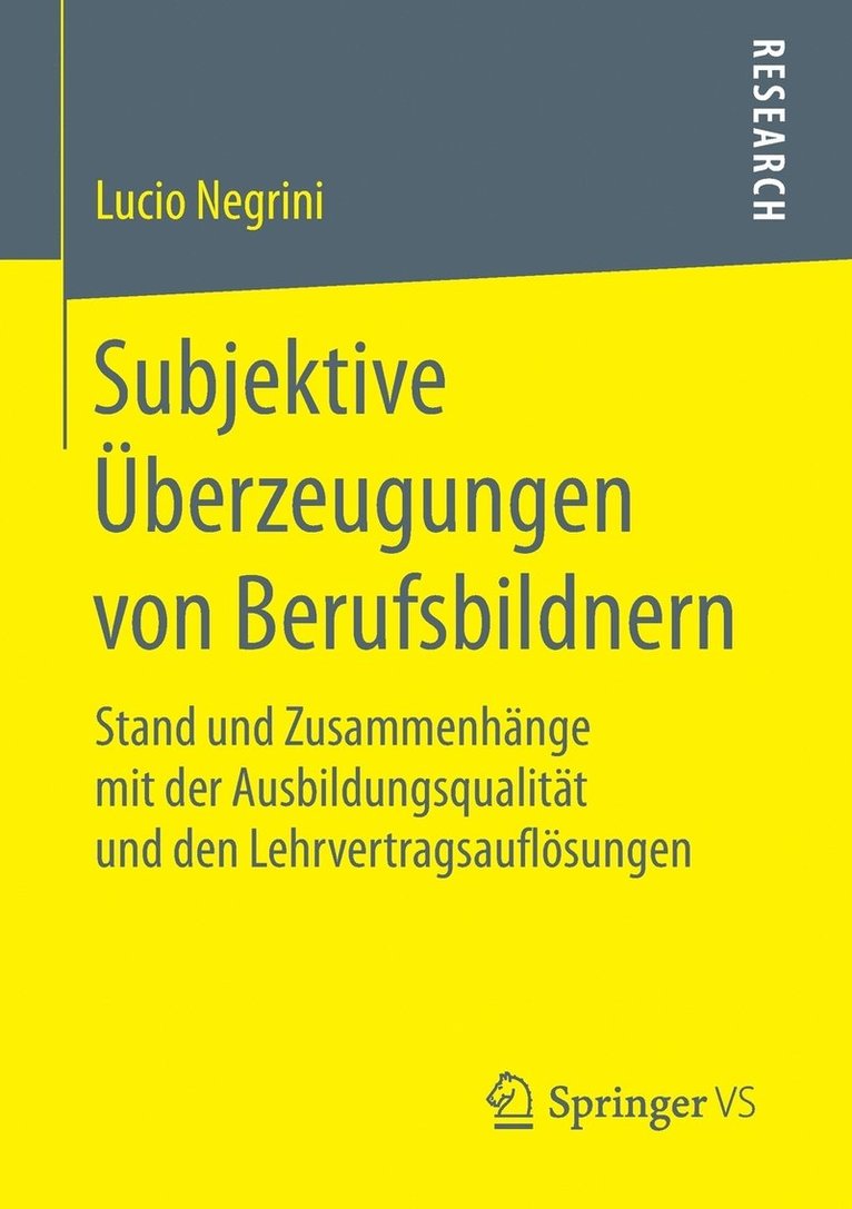 Subjektive berzeugungen von Berufsbildnern 1