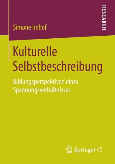 bokomslag Kulturelle Selbstbeschreibung