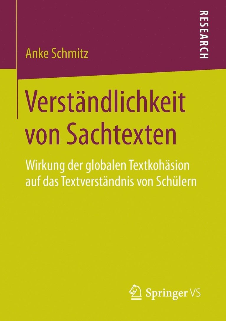 Anke Schmitz - Verständlichkeit von Sachtexten, Häftad