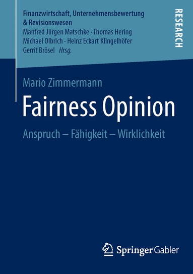 Mario Zimmermann - Fairness Opinion, Häftad