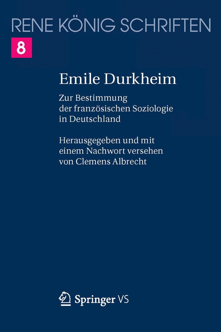 René König, Clemens König, René, Albrecht - Emile Durkheim, Häftad