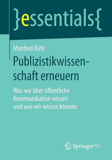 bokomslag Publizistikwissenschaft erneuern