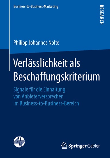 Philipp Johannes Nolte - Verlässlichkeit als Beschaffungskriterium, Häftad