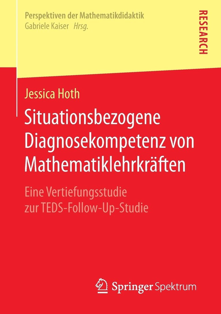 Jessica Hoth - Situationsbezogene Diagnosekompetenz von Mathematiklehrkräften, Häftad