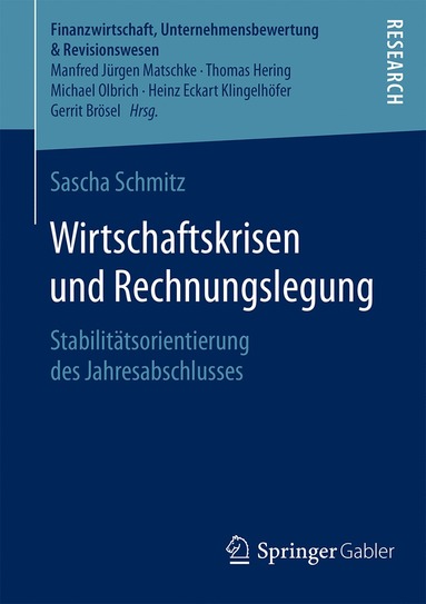 bokomslag Wirtschaftskrisen und Rechnungslegung