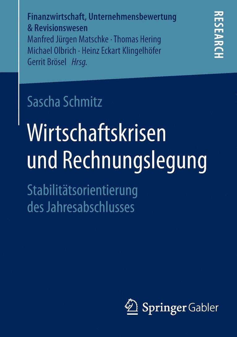 Wirtschaftskrisen und Rechnungslegung 1