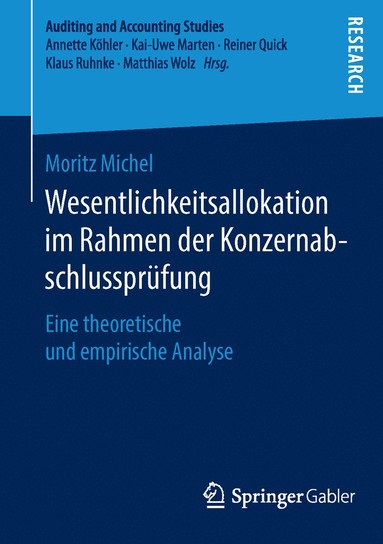 Moritz Michel - Wesentlichkeitsallokation im Rahmen der Konzernabschlussprüfung, Häftad