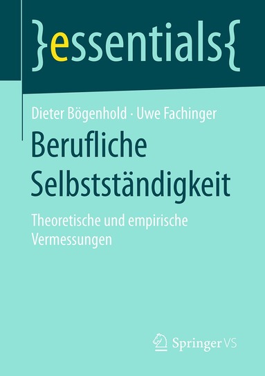 Dieter Bögenhold, Uwe Fachinger - Berufliche Selbstständigkeit, Häftad