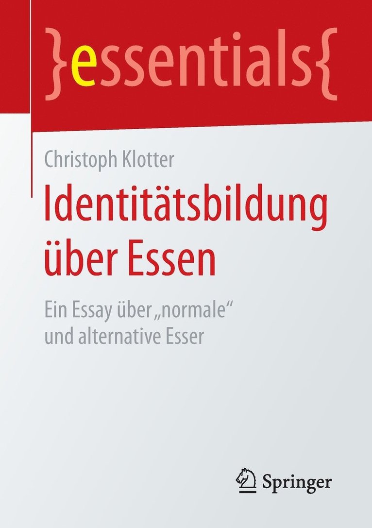 Christoph Klotter - Identitätsbildung über Essen, Häftad