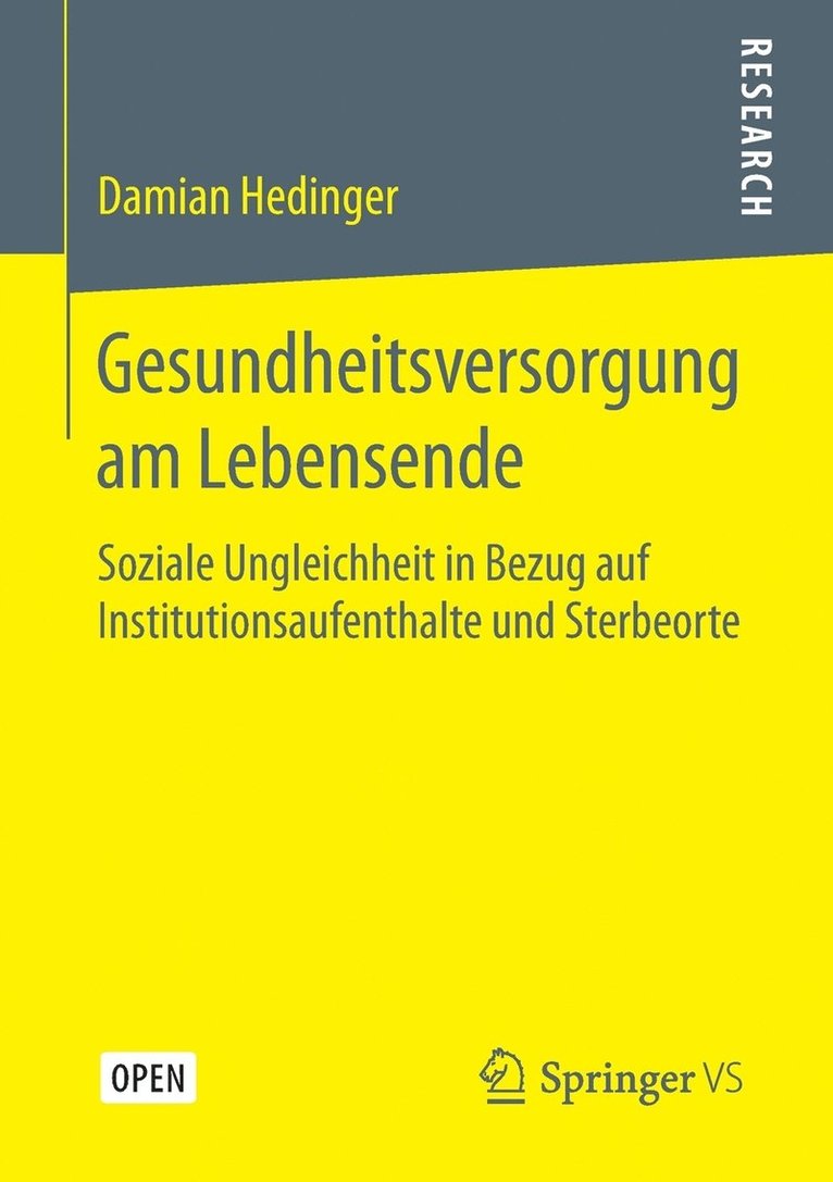 Gesundheitsversorgung am Lebensende 1