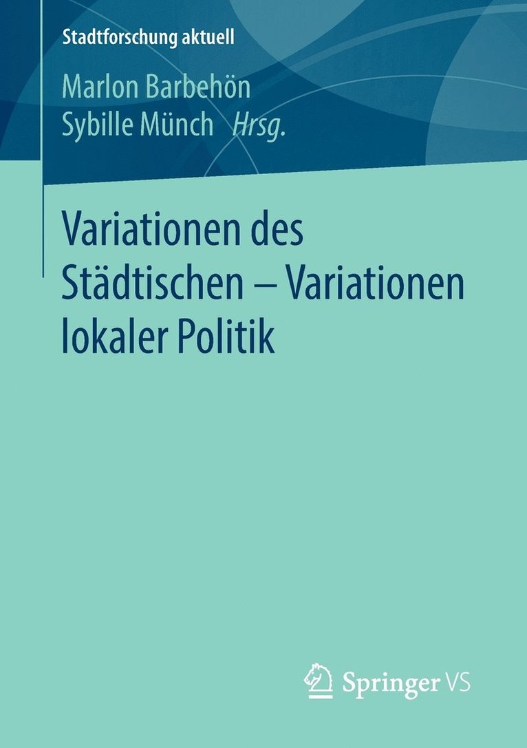 Marlon Barbehön, Sybille Münch - Variationen des Städtischen – Variationen lokaler Politik, Häftad