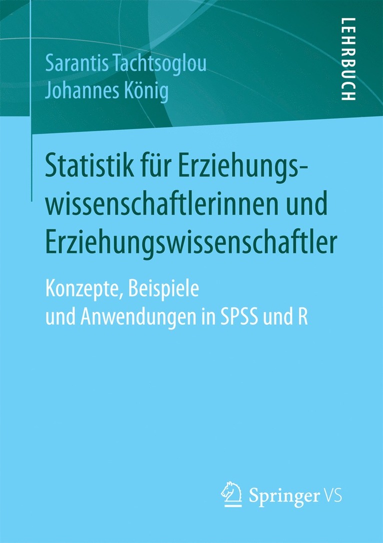 Sarantis Tachtsoglou, Johannes König, Johannes Konig - Statistik für Erziehungswissenschaftlerinnen und Erziehungswissenschaftler, Häftad