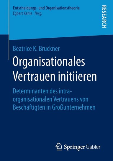 bokomslag Organisationales Vertrauen initiieren