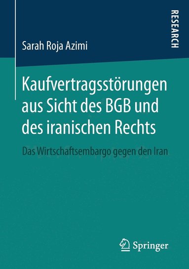 bokomslag Kaufvertragsstrungen aus Sicht des BGB und des iranischen Rechts