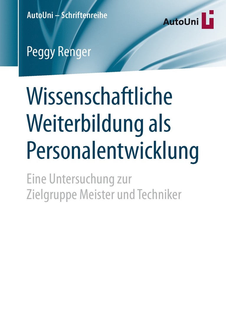 Wissenschaftliche Weiterbildung als Personalentwicklung 1