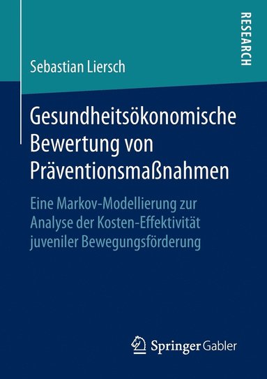 bokomslag Gesundheitskonomische Bewertung von Prventionsmanahmen