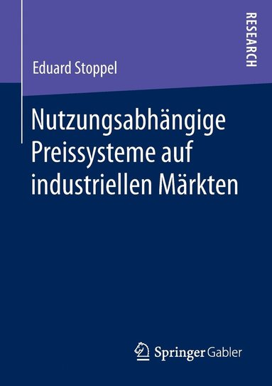 bokomslag Nutzungsabhngige Preissysteme auf industriellen Mrkten