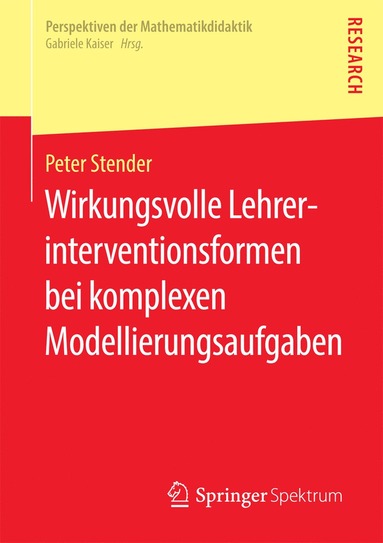 bokomslag Wirkungsvolle Lehrerinterventionsformen bei komplexen Modellierungsaufgaben