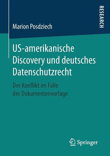 bokomslag US-amerikanische Discovery und deutsches Datenschutzrecht
