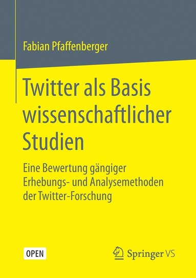 bokomslag Twitter als Basis wissenschaftlicher Studien