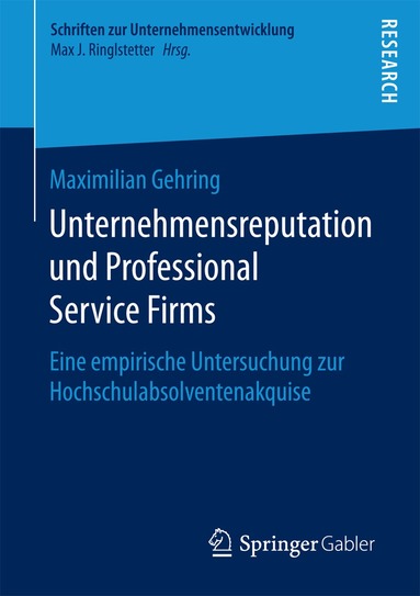 Maximilian Gehring - Unternehmensreputation und Professional Service Firms, Häftad