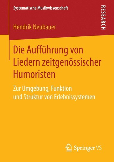 bokomslag Die Auffhrung von Liedern zeitgenssischer Humoristen