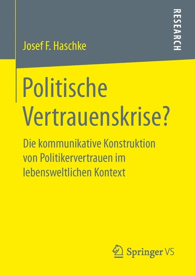 bokomslag Politische Vertrauenskrise?