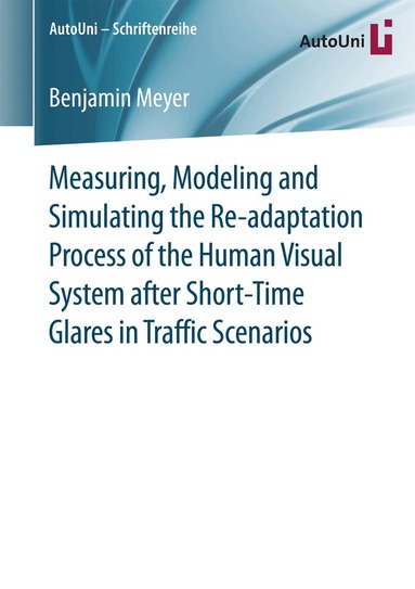 Benjamin Meyer - Measuring, Modeling and Simulating the Re-adaptation Process of the Human Visual System after Short-Time Glares in Traffic Scenarios, Häftad