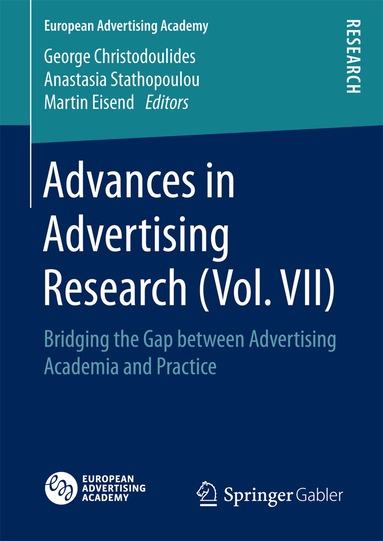 George Christodoulides, Anastasia Stathopoulou, Martin Eisend - Advances in Advertising Research (Vol. VII), Inbunden