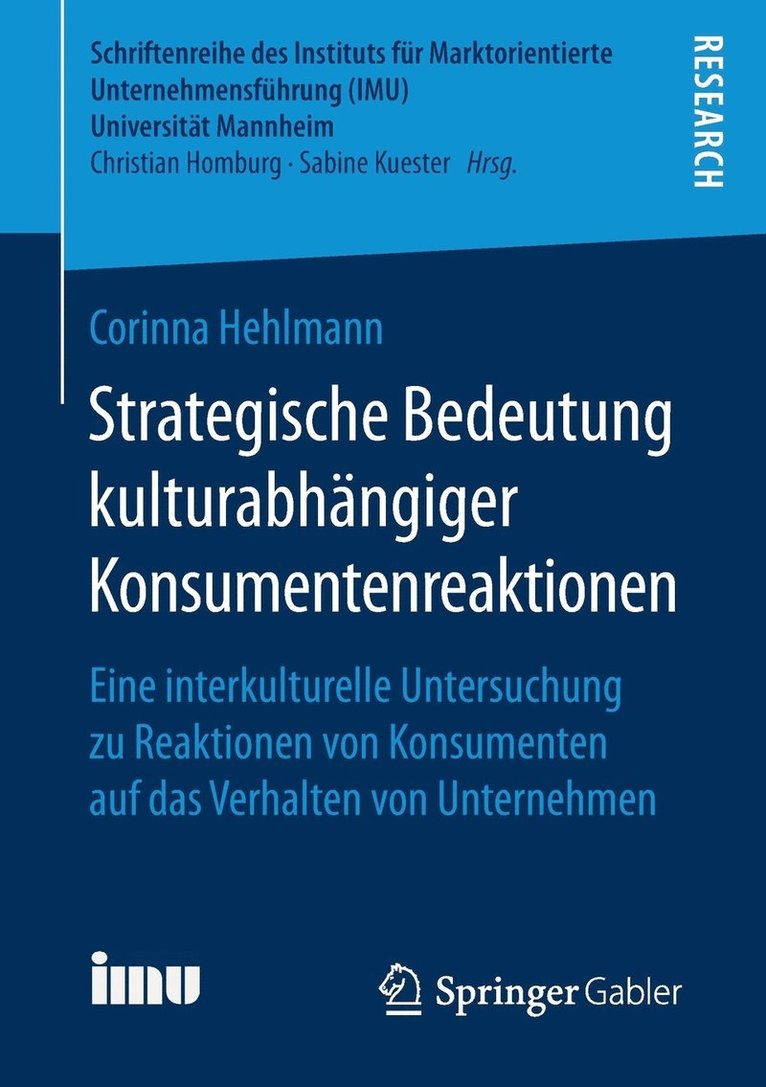 Strategische Bedeutung kulturabhängiger Konsumentenreaktionen 1