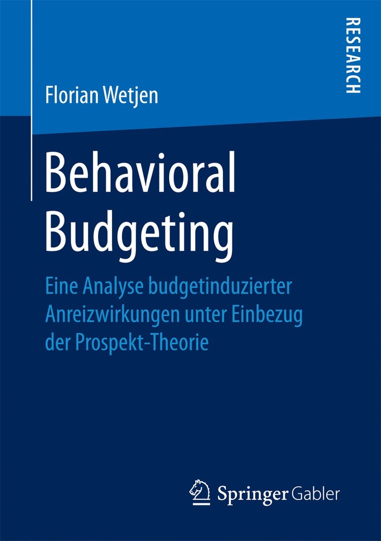Florian Wetjen - Behavioral Budgeting, Häftad