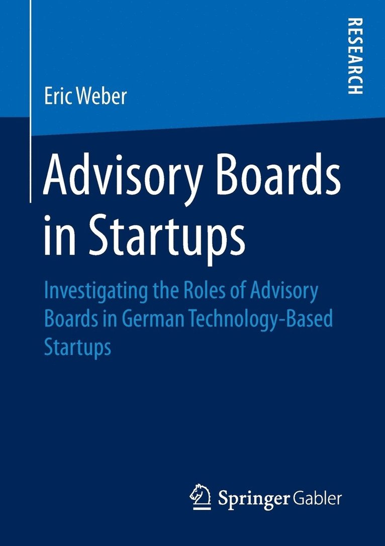 Eric Weber - Advisory Boards in Startups, Häftad