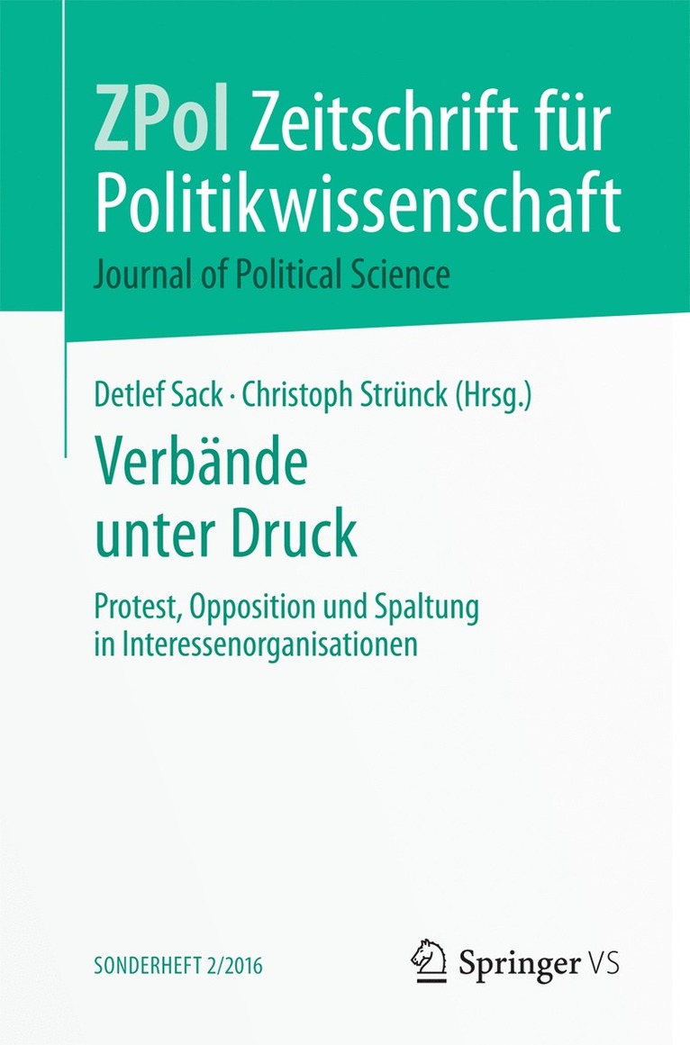 Detlef Sack, Christoph Strünck - Verbände unter Druck, Häftad