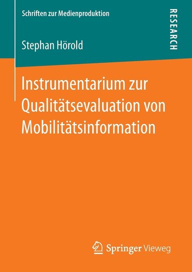 bokomslag Instrumentarium zur Qualitätsevaluation von Mobilitätsinformation