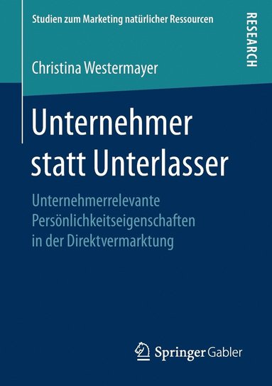 bokomslag Unternehmer statt Unterlasser