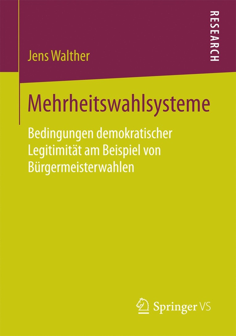 Jens Walther - Mehrheitswahlsysteme, Häftad