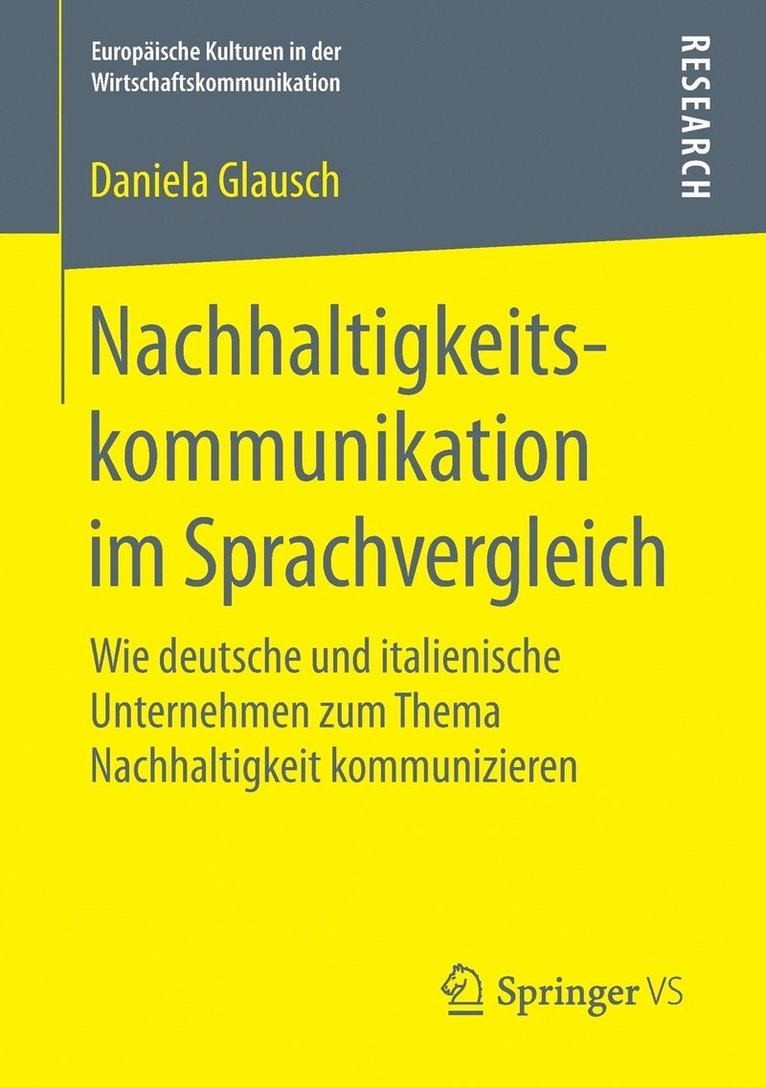 Nachhaltigkeitskommunikation im Sprachvergleich 1