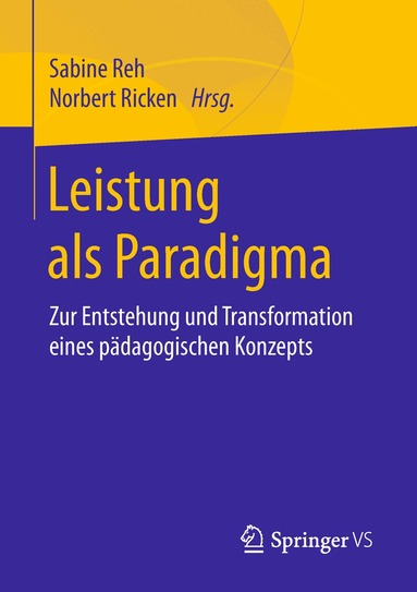Sabine Reh, Norbert Ricken - Leistung als Paradigma, Häftad