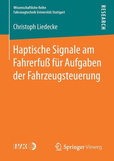 bokomslag Haptische Signale am Fahrerfu fr Aufgaben der Fahrzeugsteuerung