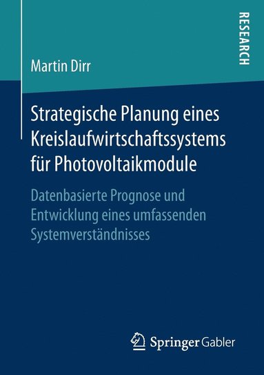 bokomslag Strategische Planung eines Kreislaufwirtschaftssystems fr Photovoltaikmodule