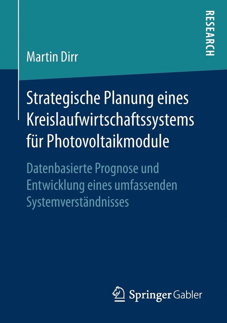 Martin Dirr - Strategische Planung eines Kreislaufwirtschaftssystems für Photovoltaikmodule, Häftad