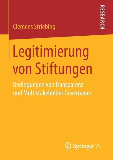 bokomslag Legitimierung von Stiftungen