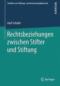 bokomslag Rechtsbeziehungen zwischen Stifter und Stiftung