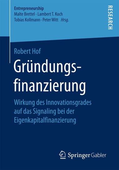 Robert Hof - Gründungsfinanzierung, Häftad
