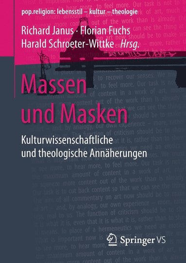 bokomslag Massen und Masken